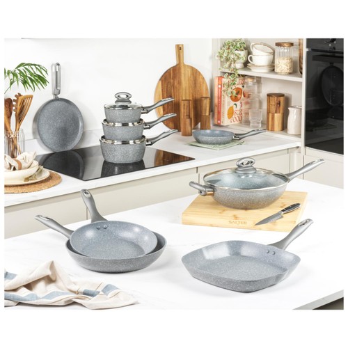 Salter Marblestone 28cm Wok Grey thumbnail 5