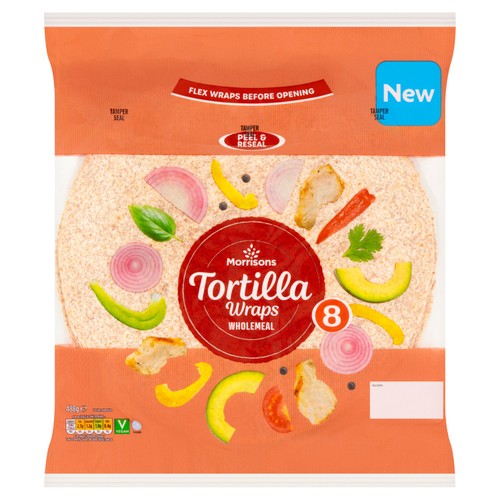 Morrisons 8 Wholemeal Tortillas thumbnail 2