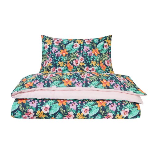 Nutmeg Home Hot House Tropical Floral Print Easy Care Duvet Set Double