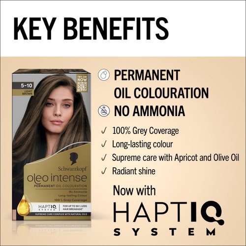 Schwarzkopf Oleo Intense Permanent Hair Dye 5-10 Frosty Brown thumbnail 3