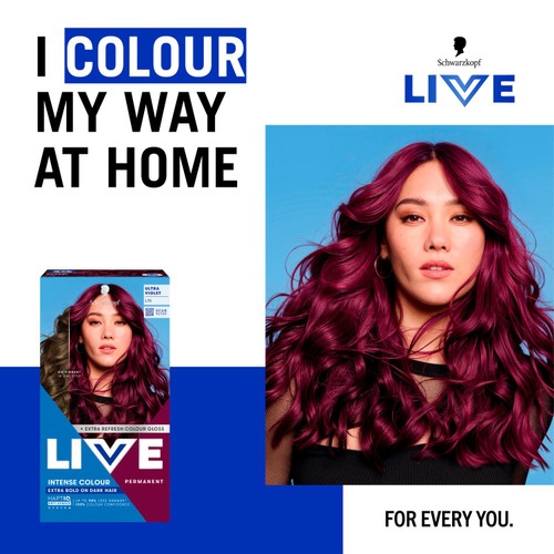 LIVE Intense Colour Permanent Hair Dye L76 Ultra Violet thumbnail 2