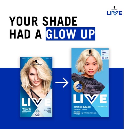 LIVE Intense Bleach Permanent Hair Dye 008 Max Blonde thumbnail 6