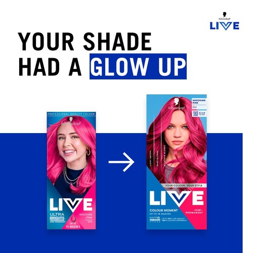 LIVE Colour Moment Semi-Permanent Hair Dye 093 Shocking Pink thumbnail 6