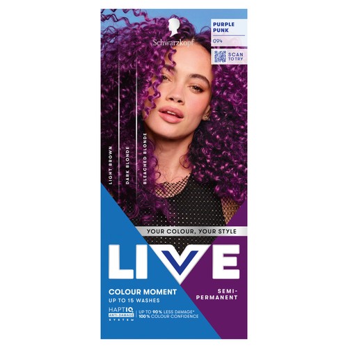 LIVE Colour Moment Semi-Permanent Hair Dye 094 Purple Punk