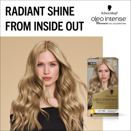 Schwarzkopf Oleo Intense Permanent Hair Dye 8-05 Beige Blonde thumbnail 2