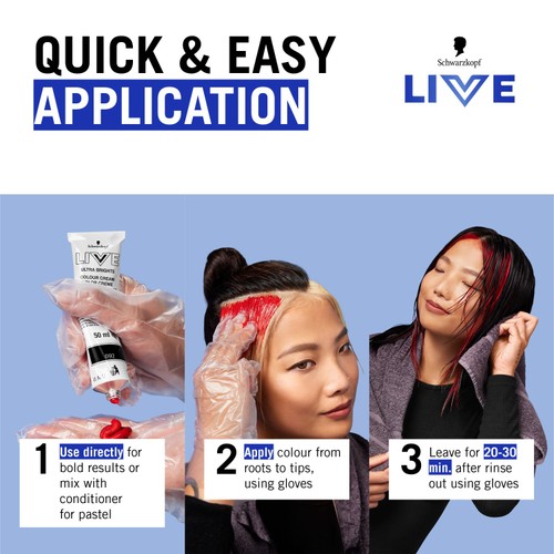 LIVE Colour Moment Semi-Permanent Hair Dye 092 Pillar Box Red thumbnail 7