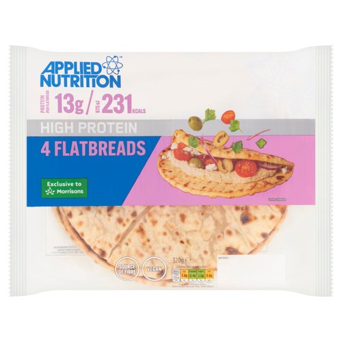 Applied Nutrition High Protein 4 Plain Flatbreads thumbnail 2