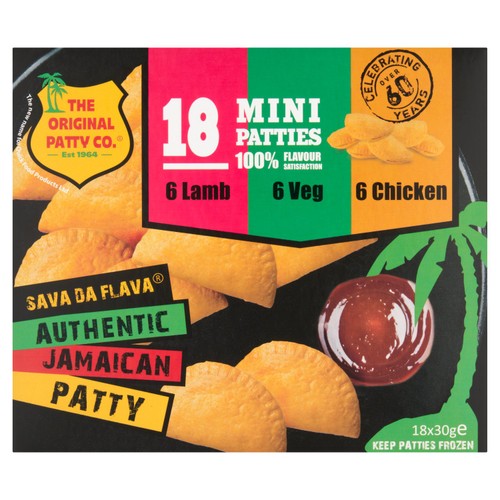 The Original Patty Co. Mini Patties Lamb,Veg & Chicken 18 x 30g