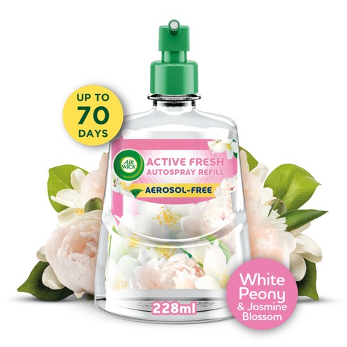 Active Fresh Refill, White Peony & Jasmine Blossom Air Freshener, 228ml