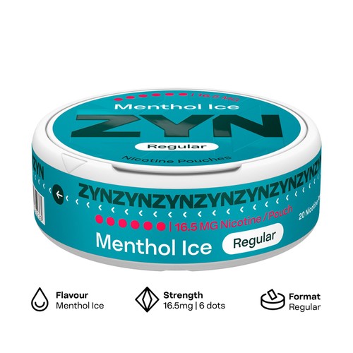 ZYN Menthol Ice 16.5mg Nicotine Pouches thumbnail 2