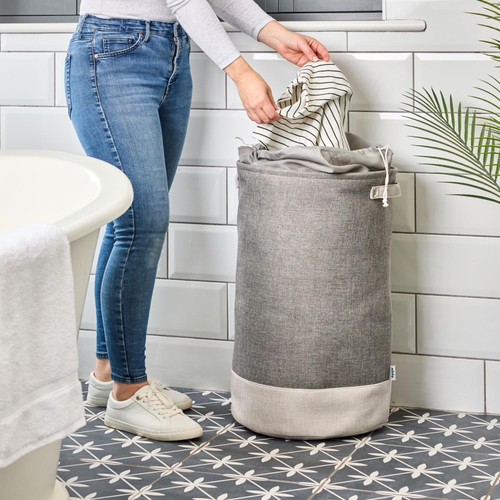 Minky Fabric Round Storage Hamper thumbnail 2