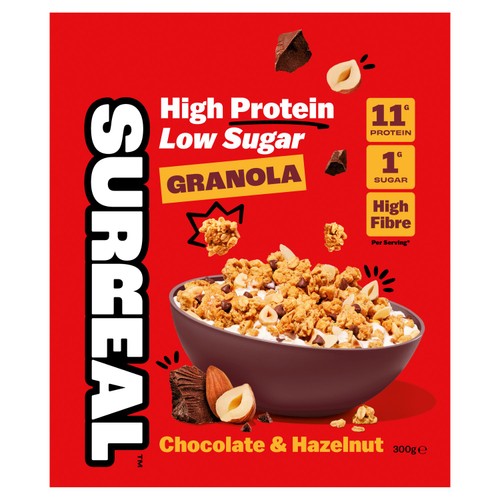 Surreal High Protein Low Sugar Chocolate & Hazelnut Granola 300g thumbnail 2