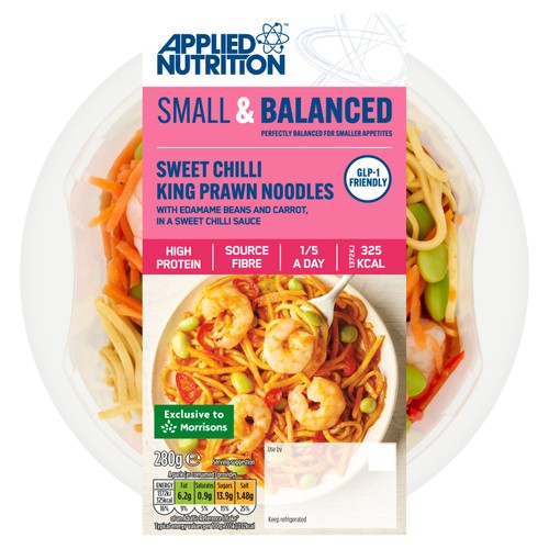 Applied Nutrition GLP-1 Friendly Sweet Chilli Prawns And Noodles 280g