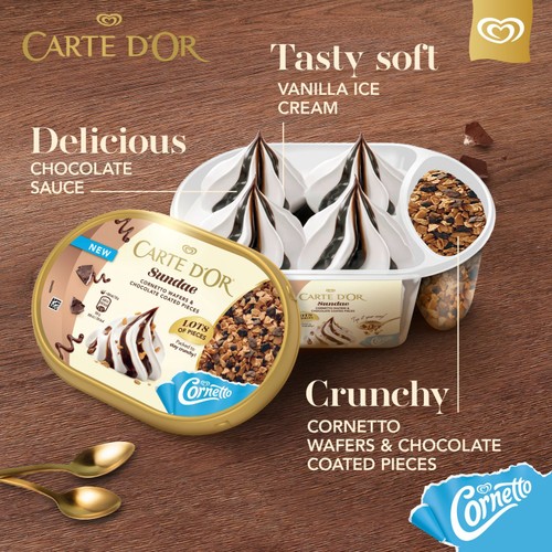 Carte D'or Sundae Chocolate Ice Cream Tub 750ml thumbnail 2