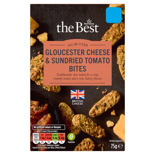 Morrisons The Best Gloucester Cheese & Sundried Tomato Bites 75g