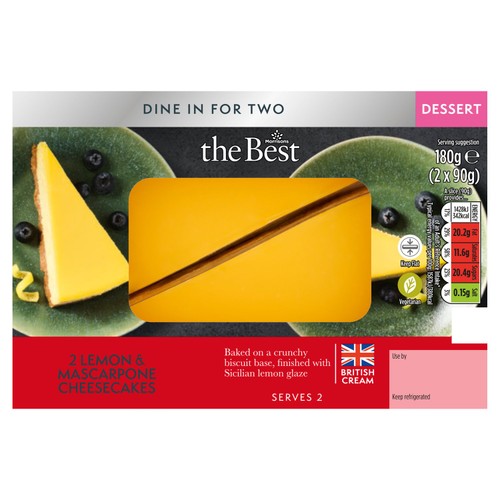 (VDI) Morrisons The Best Lemon & Mascarpone Cheesecake Slices 180g