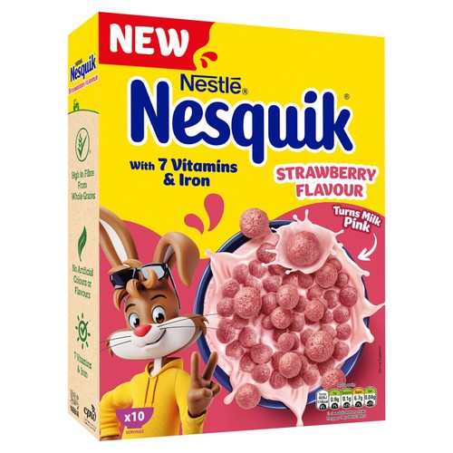 Nesquik Strawberry Breakfast Cereal 310g thumbnail 2