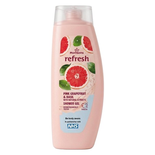 Morrisons Refresh Pink Grapefruit & Basil Shower Gel 500ml