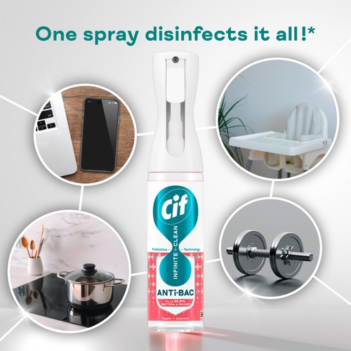 Cif Infinite Clean Apple & Jasmine Anti-Bac Cleaner Spray thumbnail 2