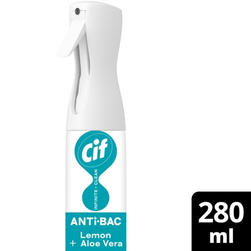 Cif Infinite Clean Antibacterial Spray Cleaner Lemon & Aloe Vera 280 ml