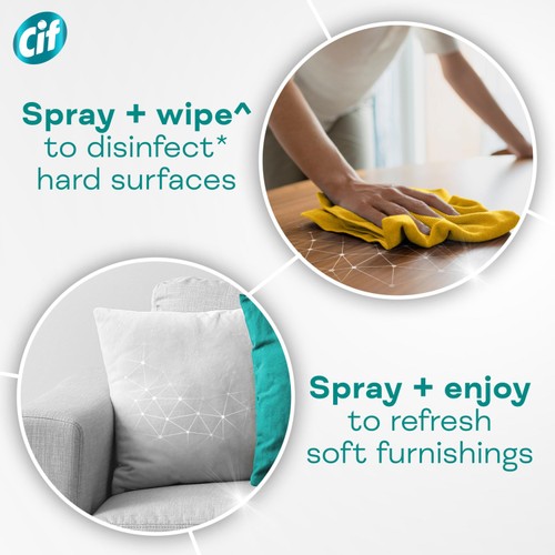 Cif Infinite Clean Lemon & Aloe Vera Anti-Bac Cleaner Spray thumbnail 2
