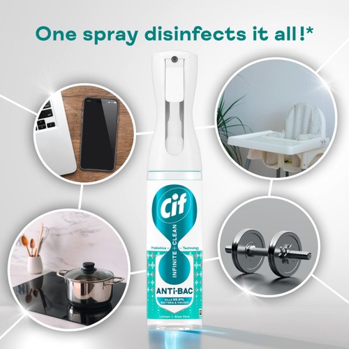 Cif Infinite Clean Lemon & Aloe Vera Anti-Bac Cleaner Spray thumbnail 3