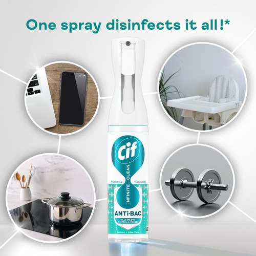 Cif Infinite Clean Lemon & Aloe Vera Anti-Bac Cleaner Spray thumbnail 6