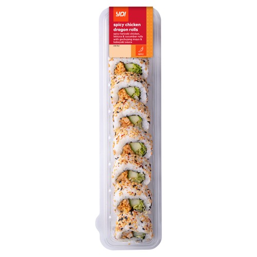 Yo! Spicy Chicken Dragon Rolls With Gochujang Mayo & Kabayaki Sauce 215g