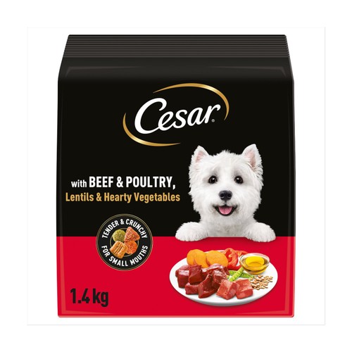 Cesar Dry Dog Food Adult Beef, Poultry & Vegetables 1.4kg