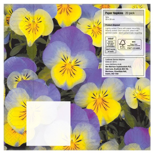 Nutmeg Photo Floral Napkins 20 Pack thumbnail 2