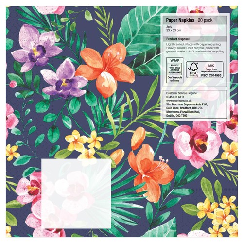 Nutmeg Tropical Napkins 20 Pack thumbnail 2