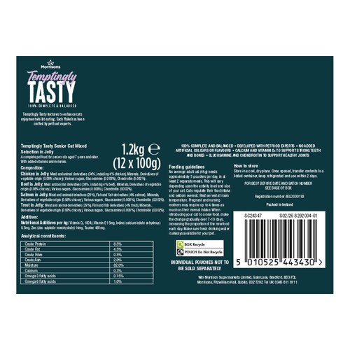 Morrisons Temptingly Tasty Senior Cat Fish In Jelly 12 x 100g thumbnail 2