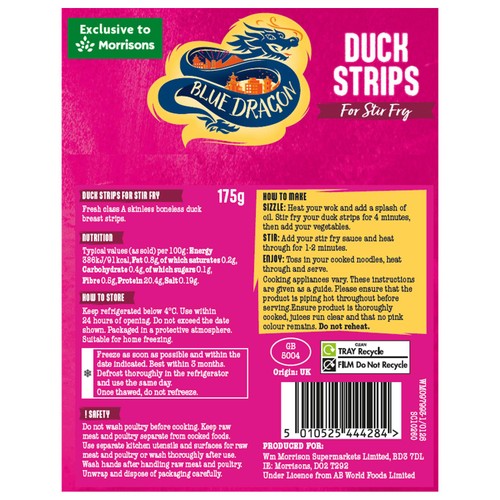 Blue Dragon Duck Strips For Stir Fry thumbnail 2