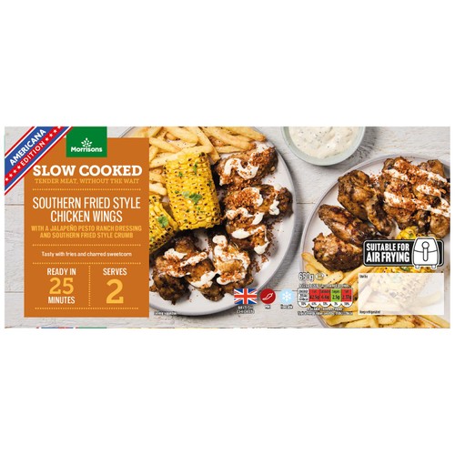 Morrisons British Slow Cooked Southern Fried Chicken Wings 650g
