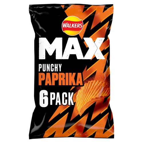 Walkers Max Paprika 6 x 27g thumbnail 2
