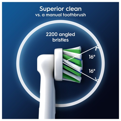 Oral-B Cross Action White Toothbrushes Head  thumbnail 4