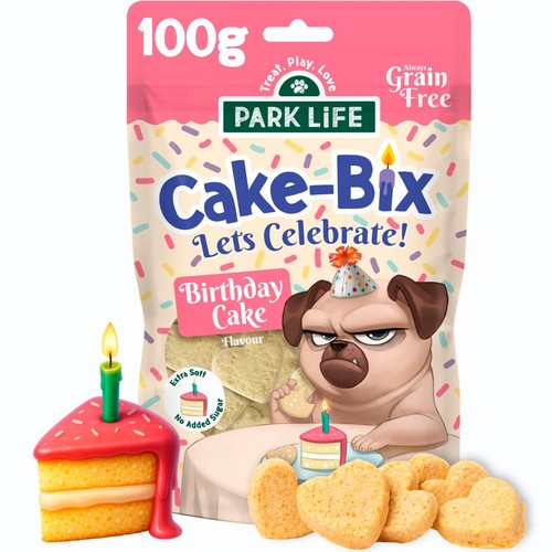 Park Life Cake Bix Celebration Biscuits Birthday Cake Dog Treats, Party Edition 100g