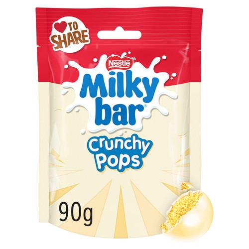 Crunchy Pops White Chocolate Sharing Bag 90g