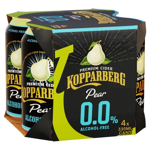 Kopparberg Pear Alcohol Free 4 x 330ml