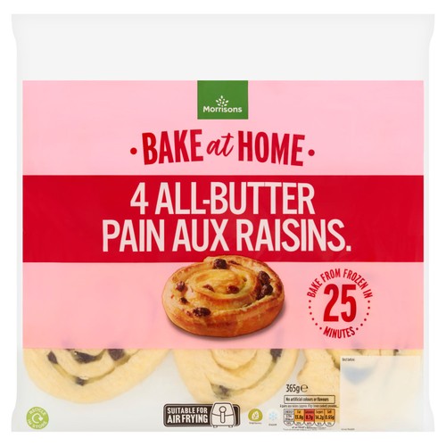 Morrisons All Butter Pain Aux Raisin 365g