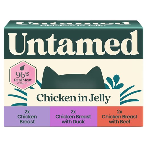 Untamed Chicken Selection Box In Jelly Cat Food 6 x 75g thumbnail 2