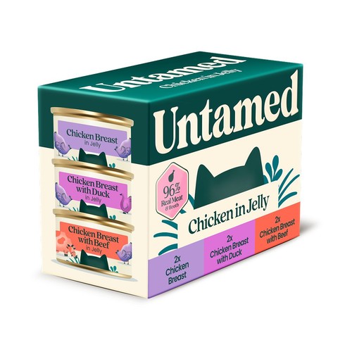 Untamed Chicken Selection Box In Jelly Cat Food 6 x 75g thumbnail 3
