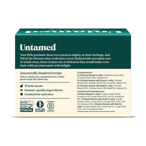 Untamed Chicken Selection Box In Jelly Cat Food 6 x 75g thumbnail 4