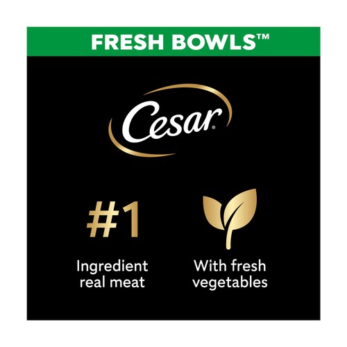 Cesar Fresh Bowls Wet Dog Food Mixed Selection In Gravy 6 x 85g thumbnail 2