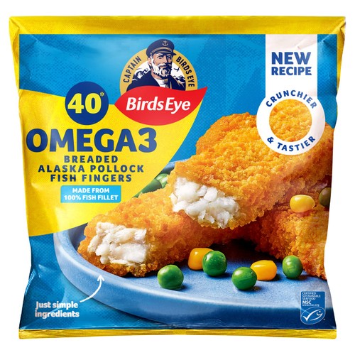 Birds Eye 40 Breaded Omega 3 Fish Fingers 1.12kg