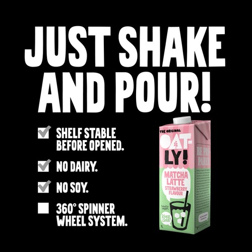 Oatly Oat Drink Matcha Latte Strawberry Flavour 1L thumbnail 2