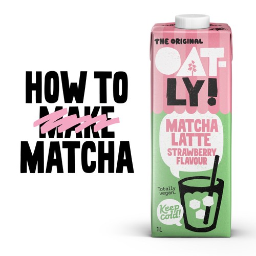 Oatly Oat Drink Matcha Latte Strawberry Flavour 1L thumbnail 3