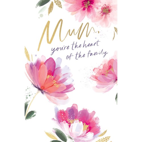 Mum You're The Heart Of The Family Mother's Day Card