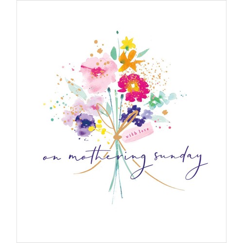 On Mothering Sunday With Love Mother's Day Card