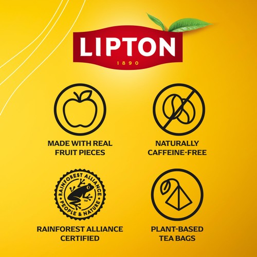 Lipton Fruit & Herbal Lemon & Ginger 20 Tea Bags thumbnail 4